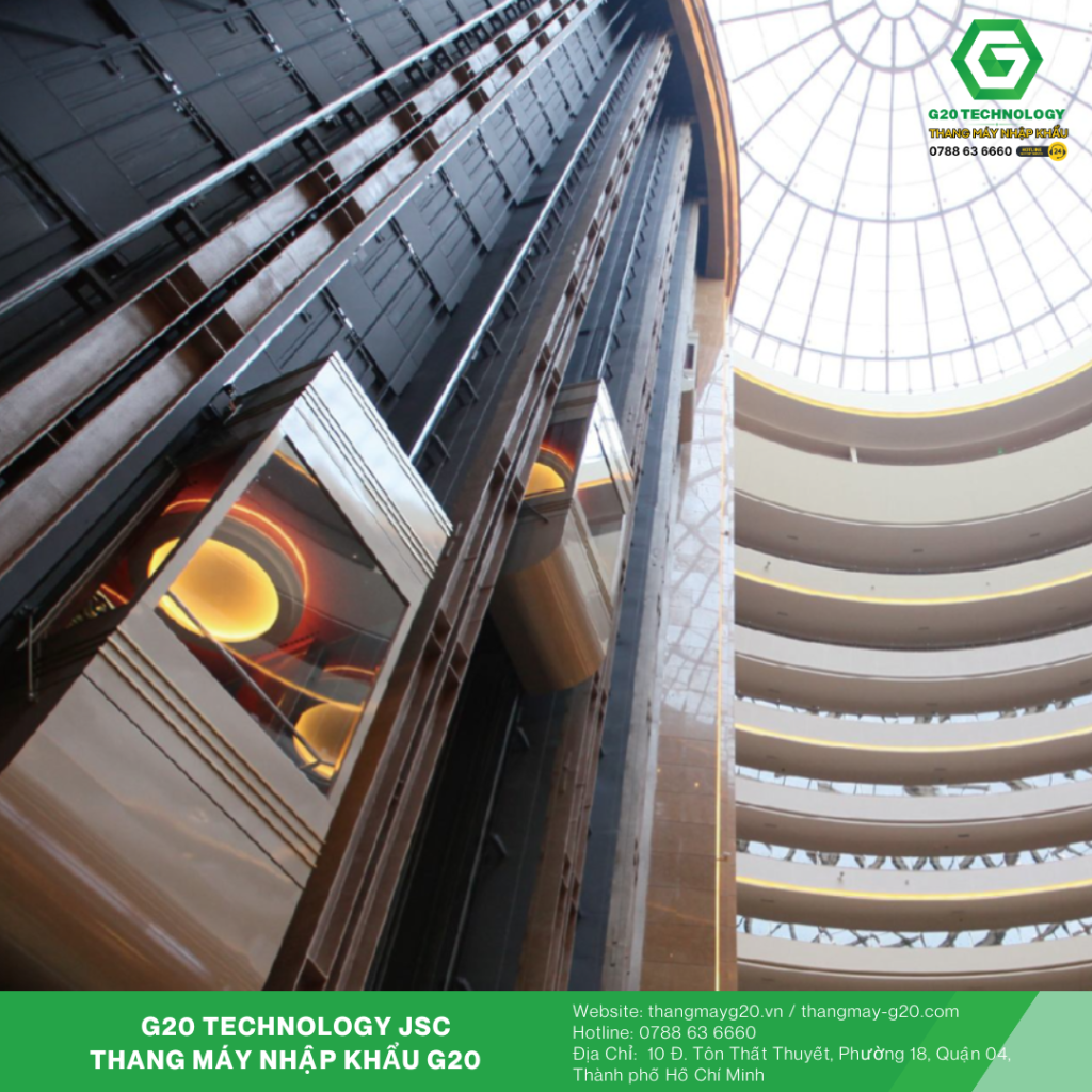 Thang máy vách kính hitachi