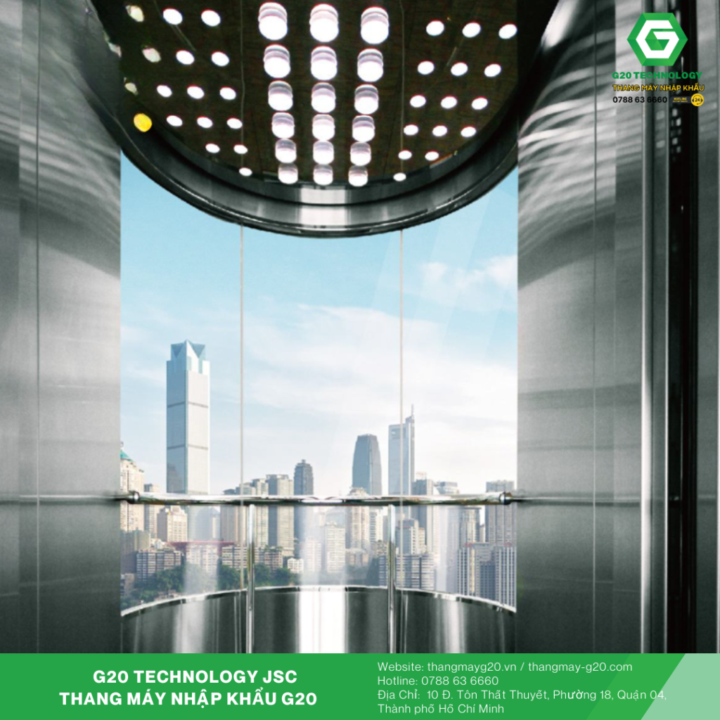 Thang máy vách kính ngoài trời