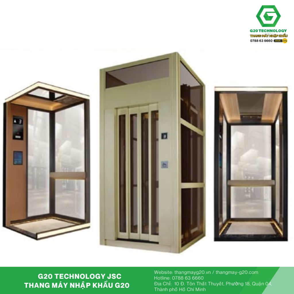 Thang máy gia đình được thiết kế theo yêu cầu