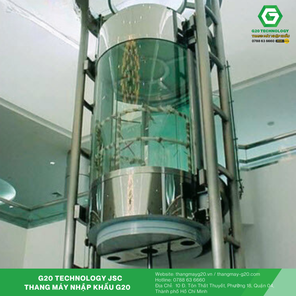 Nguyên lý hoạt động của thang máy tròn thuỷ lực