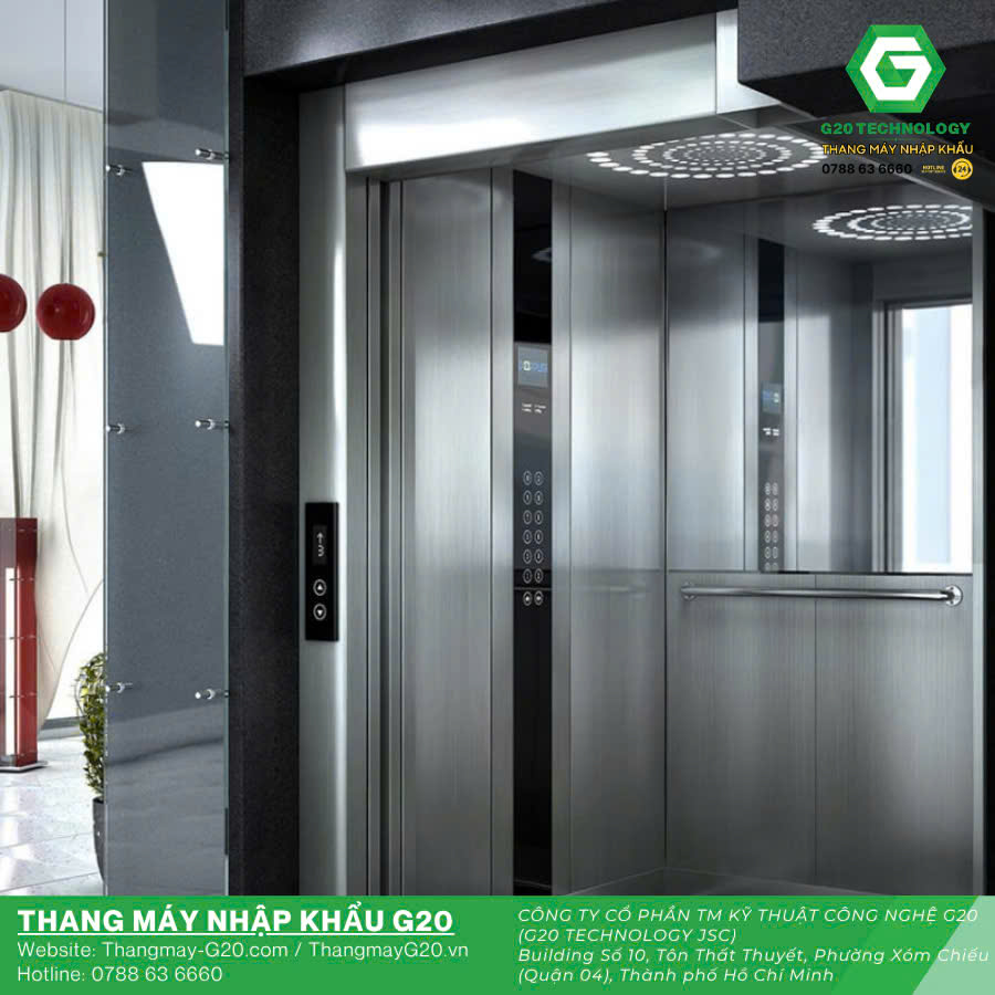 Cabin được làm từ inox xước 