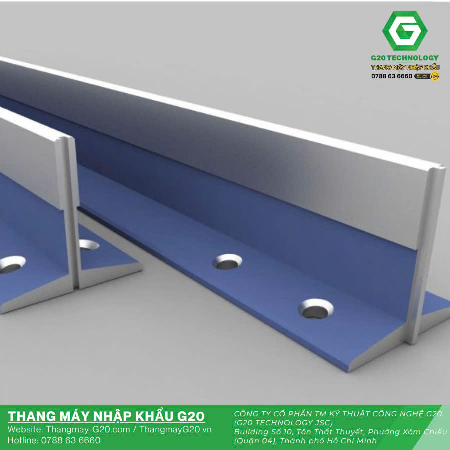 Cấu tạo của thang máy: Ray dẫn hướng