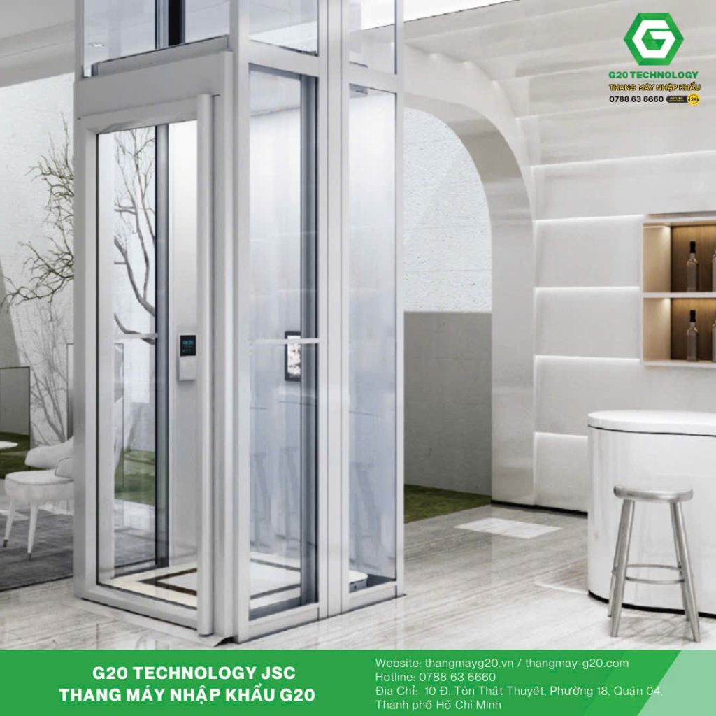 Thang máy không cần hố pit thích hợp với villa